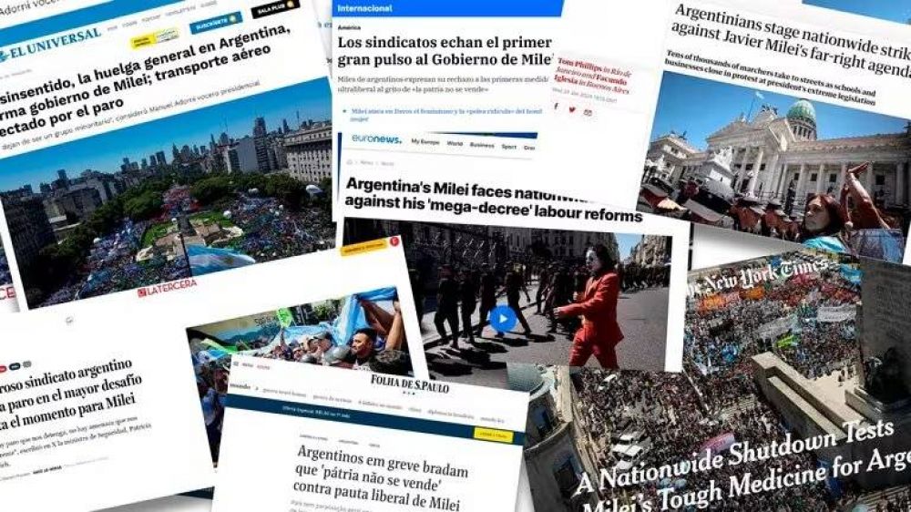 As� reflejaron el paro de la CGT los medios internacionales