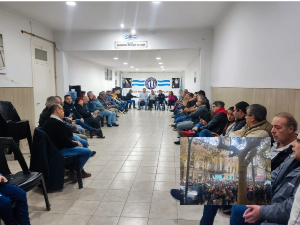 Paro general en Mar del Plata: actos, conferencias y adhesiones