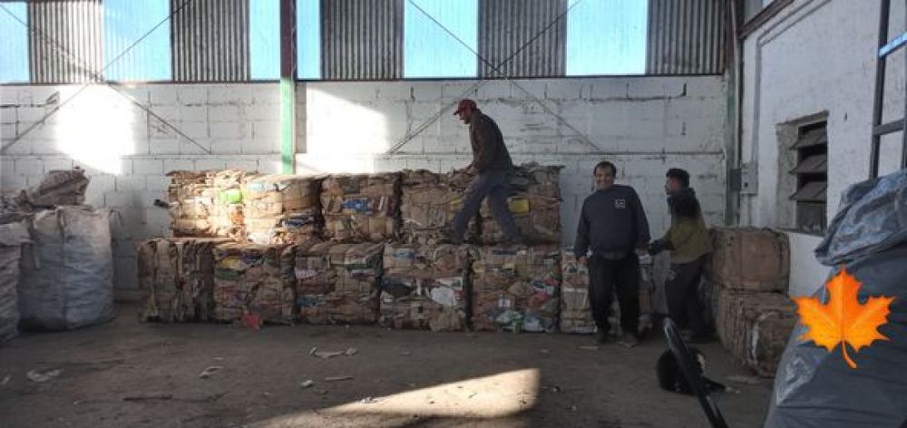Camilo Aldao: la planta de tratamiento de residuos vendi 6 mil kilos de cartn para reciclaje