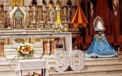 La comunidad arquidiocesana de Mercedes-Lujn peregrin a la baslica de la Virgen