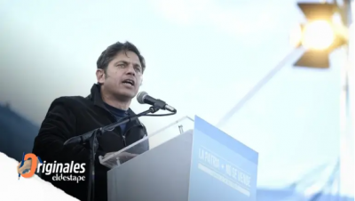 Ante una multitud de militantes, Kicillof se present� como l�der opositor