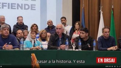 Respaldo sindical internacional a la lucha contra el despotismo en Argentina