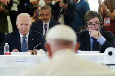 La intimidad del evento del G7 donde Javier Milei salud al papa Francisco, a Joe Biden y habl de inteligencia artificial