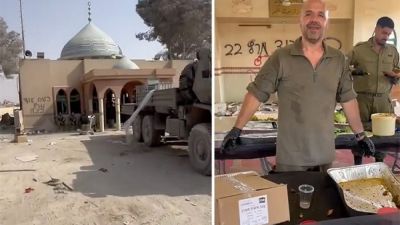 Una mezquita en Rafah vandalizada y convertida en cocina por las fuerzas israeles