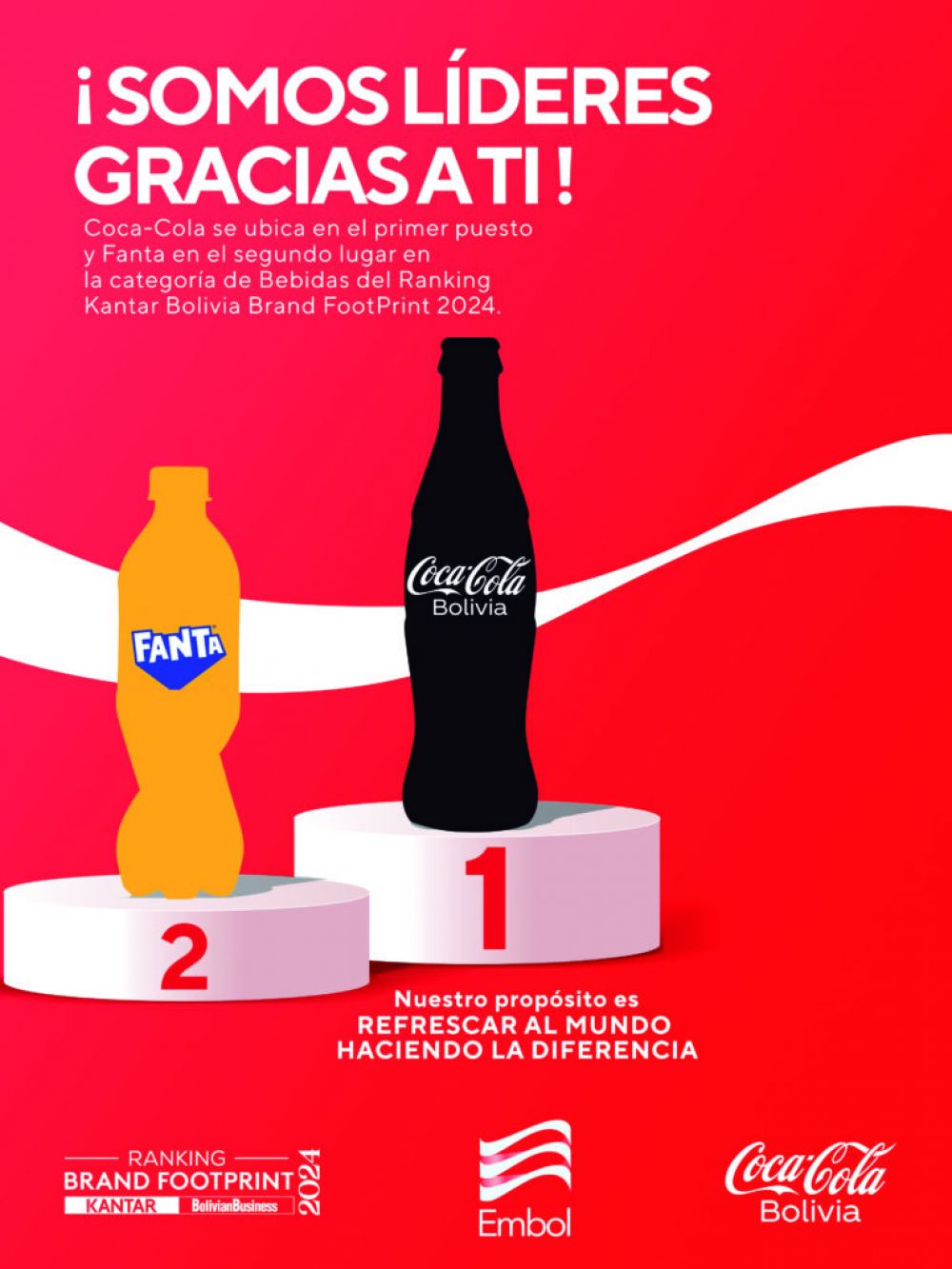 Consumidores bolivianos eligen a Coca-Cola y Fanta como sus bebidas favoritas