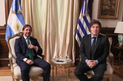 Tras las tensiones por su faltazo a la cumbre del Mercosur, Milei recibi a los presidentes Lacalle Pou y Pea