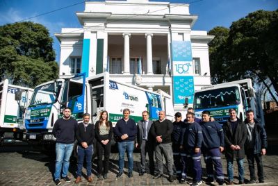 El municipio de Alte Brown present camiones de ltima generacin para la recoleccin de residuos