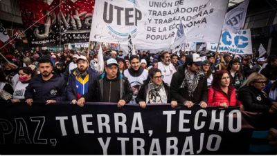 Paz, pan, tierra, techo y trabajo: la CGT y los movimientos sociales anunciarn una nueva marcha contra el Gobierno