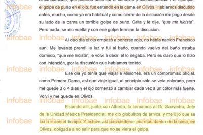 El relato completo de Fabiola Yaez: acus al mdico presidencial y dijo que Alberto Fernndez la engaaba con una funcionaria