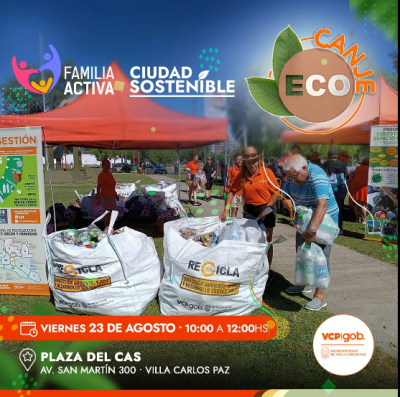 Se viene el ECOCANJE de agosto en Carlos Paz