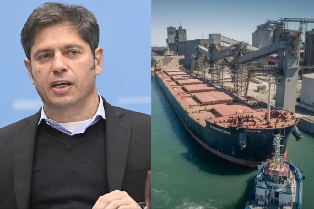 Tras la polmica: Kicillof neg que quiera crear una empresa de granos, pero revel su objetivo para usar el puerto de Quequn