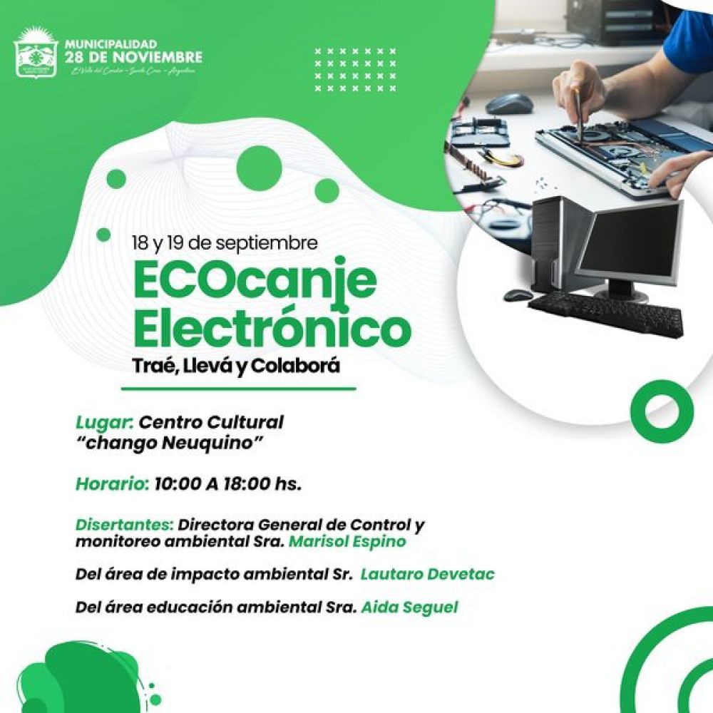 1 Jornada ECOcanje Electrnico: Reciclaje y Solidaridad en 28 de Noviembre