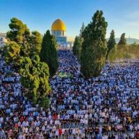 A pesar de las restricciones israeles, 50 mil fieles rezaron este viernes en la mezquita de Al-Aqsa