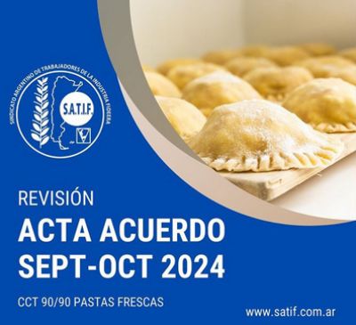 El SATIF acord una actualizacin salarial del 7% en la rama pastas frescas