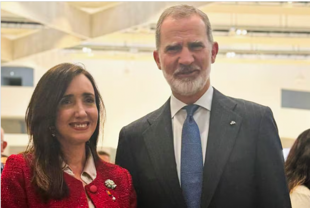 Victoria Villarruel, en Espaa: un duro mensaje contra el gobierno de Pedro Snchez y fotos sonrientes con el rey Felipe VI