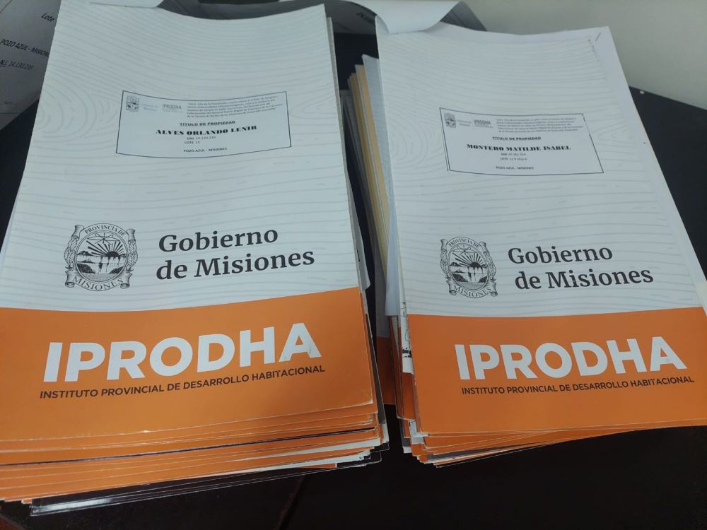 IPRODHA: ultiman detalles para la entrega de 126 nuevos ttulos de propiedad en Pozo Azul