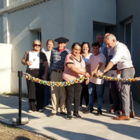 Rogelio Frigerio inaugur 4 viviendas de ladrillos PET en Crespo