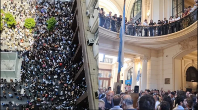 Tras masivas asambleas y marcha, trabajadores de AFIP y Aduana confirmaron tres das de medidas de fuerza con apagones informticos