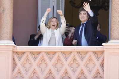 Javier Milei recibi a la premier italiana Giorgia Meloni en la Casa Rosada y propuso una alianza de naciones libres contra la tirana