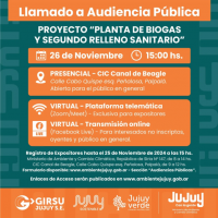 Participacin. Audiencia Pblica por Planta de Biogs y Segundo Relleno Sanitario