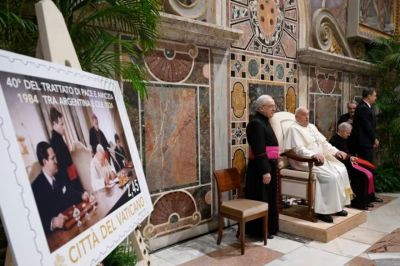 Qu dijo el Papa en el acto por el 40 aniversario del Tratado de Paz y Amistad con Chile al que falt Werthein