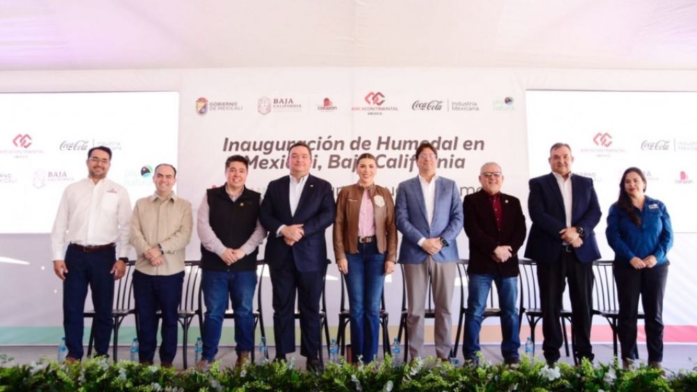 De la mano de Marina del Pilar, Arca Continental y Coca-Cola Mxico inauguran humedal artificial en Mexicali