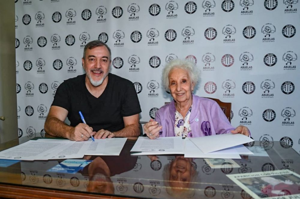 ATE y Abuelas de Plaza de Mayo firman histrico convenio a 41 aos de la recuperacin de la democracia