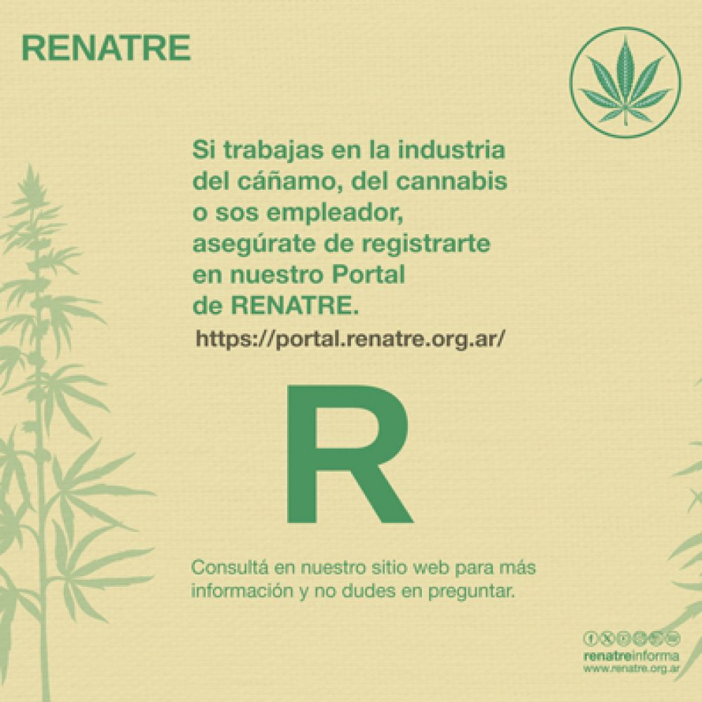 Camo Industrial y Cannabis Medicinal dos actividades agrarias que se incorporaron al mbito de aplicacin del RENATRE