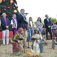 Referentes cristianos bendijeron el pesebre del Parque de la Navidad