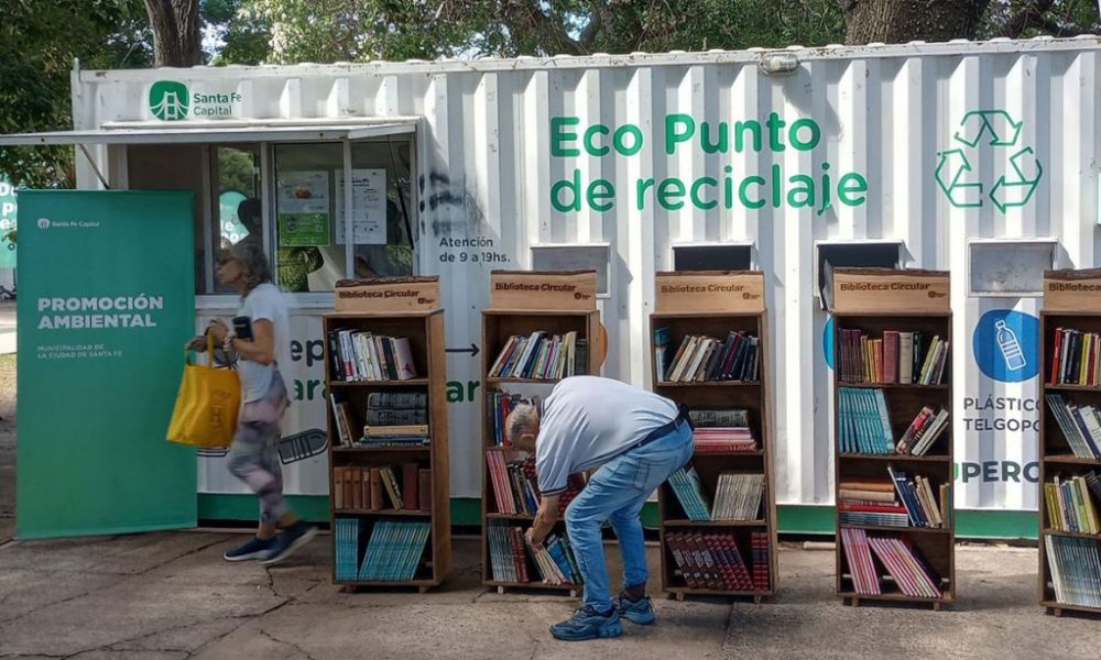 Se inauguraron bibliotecas circulares en los EcoPuntos de la ciudad de Santa Fe