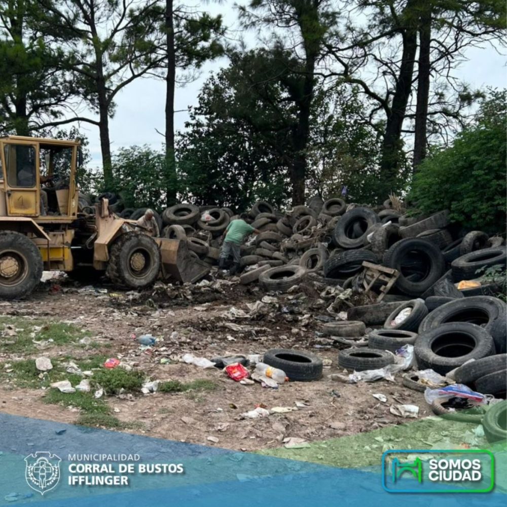 Corral de Bustos: Completaron el tercer envo de neumticos usados para reciclaje