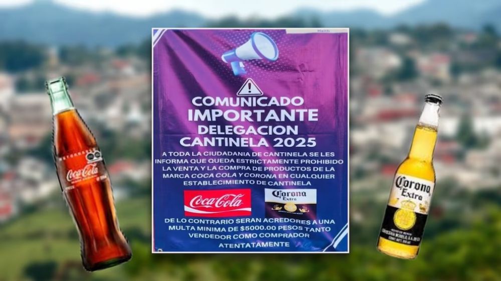 Prohben productos de Coca-Cola y Corona en municipio de Hidalgo; aplicarn sanciones