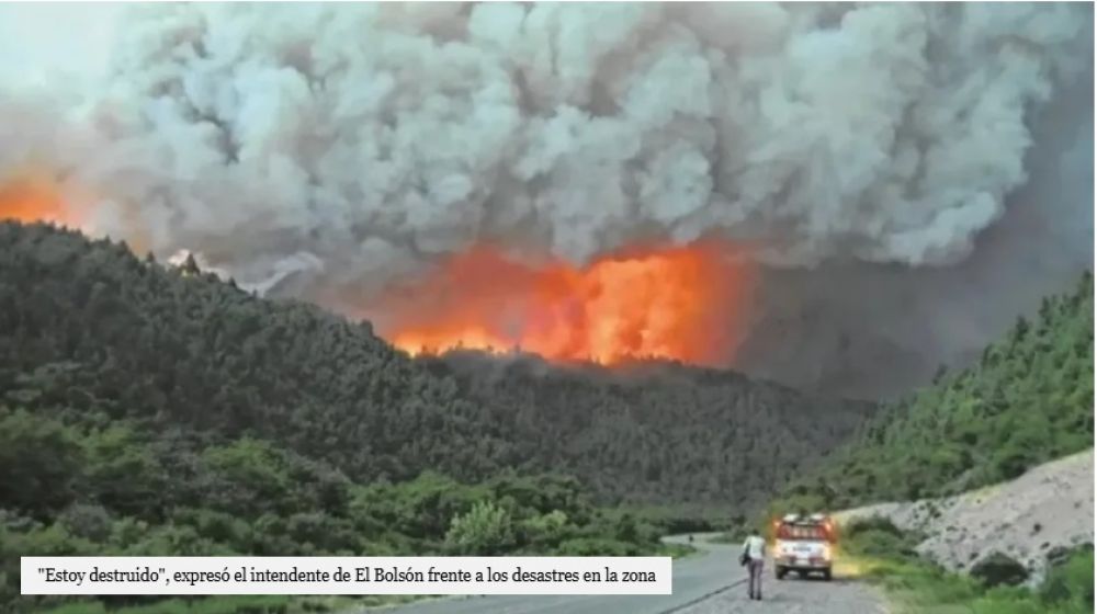 Incendios en El Bolsn: el intendente alert que 