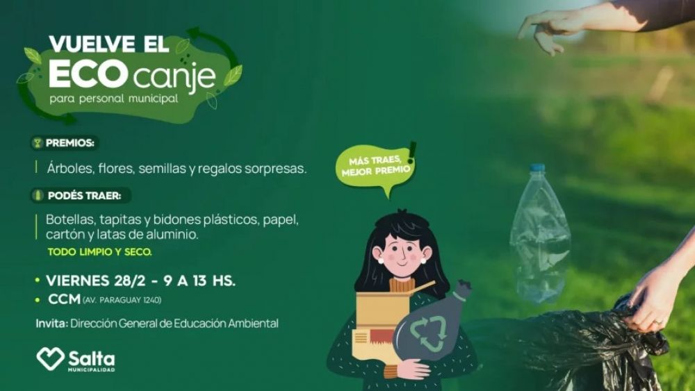 Reciclaje | Este viernes se realizar una nueva jornada de Eco-Canje en Salta Capital