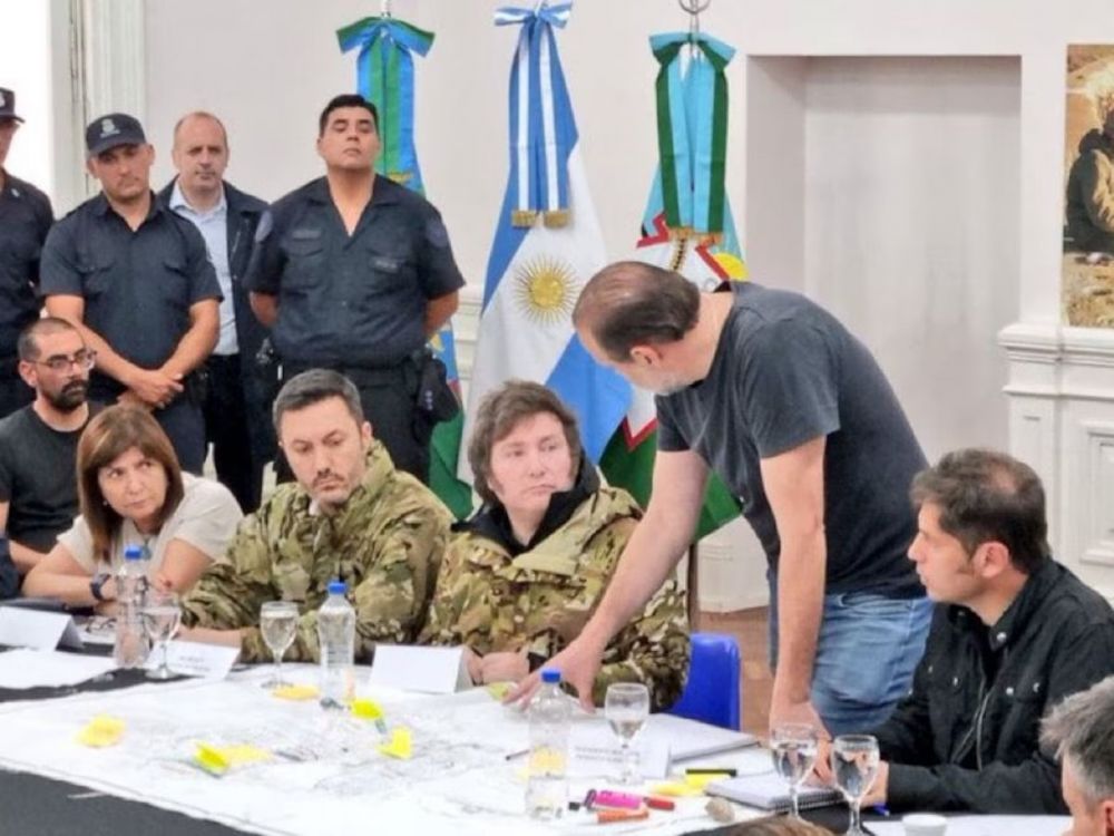 Del enfrentamiento a la coordinacin: el temporal en Baha Blanca marc un giro del Gobierno frente a Kicillof