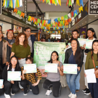 Contenedores de reciclaje y cierre del taller de promotores ambientales