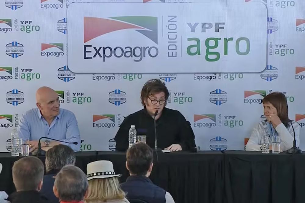 �Hasta que lleguen a cero�: Milei prometi� seguir bajando las retenciones y eliminarlas �para siempre� en la medida que se consolide el super�vit fiscal
