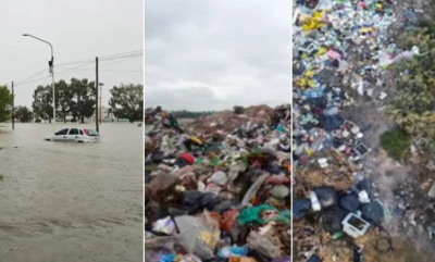 Basural colapsado en Baha Blanca expone las secuelas del temporal