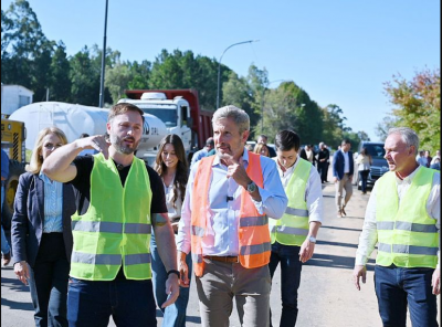 Rogelio Frigerio recorri la obra del acceso sur de Concordia
