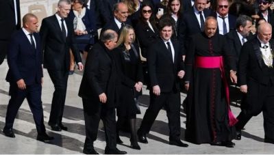 Javier Milei particip en el funeral del papa Francisco en la Plaza de San Pedro