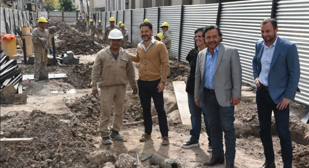 El gobernador Senz y el intendente Durand supervisaron obras de revitalizacin urbana de la Ciudad