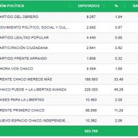 El frente Chaco Puede-La Libertad Avanza fue el ms votado en las elecciones legislativas de este domingo