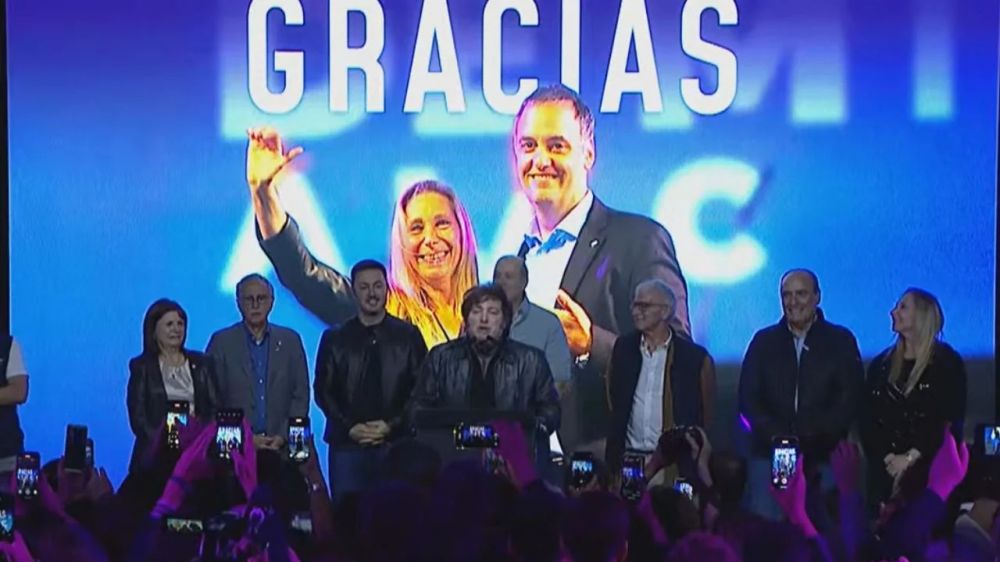 Milei, eufrico tras el triunfo: 