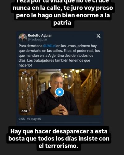Amenazaron de muerte y desaparición a Aguiar en la previa al paro de ATE