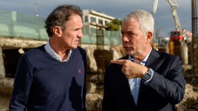 Katopodis y Alak recorrieron en La Plata las obras hidrulicas en Arroyo El Gato