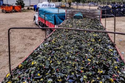 La Jarilla reinsert 30.000 kilos de vidrio a la industria
