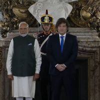 Milei recibi al Primer Ministro de la India, Narendra Modi, en Casa Rosada