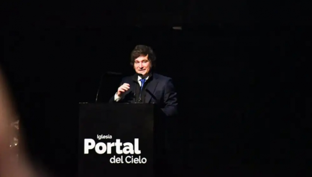 Milei inaugur la iglesia Portal del Cielo y arremeti contra la izquierda: 