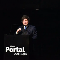 Milei inaugur la iglesia Portal del Cielo y arremeti contra la izquierda: 