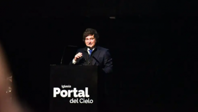 Milei inaugur la iglesia Portal del Cielo y arremeti contra la izquierda: 